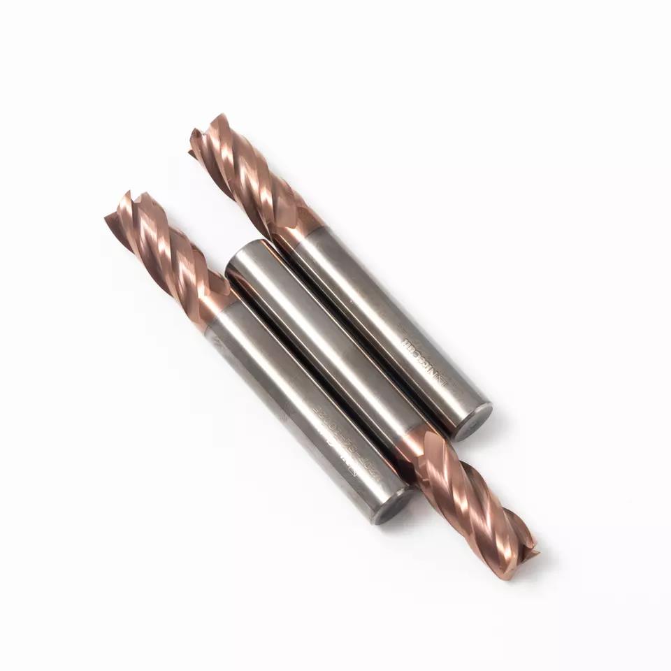 Fresa de metal duro de alta velocidade Hrc55 fresa de topo para corte de alumínio