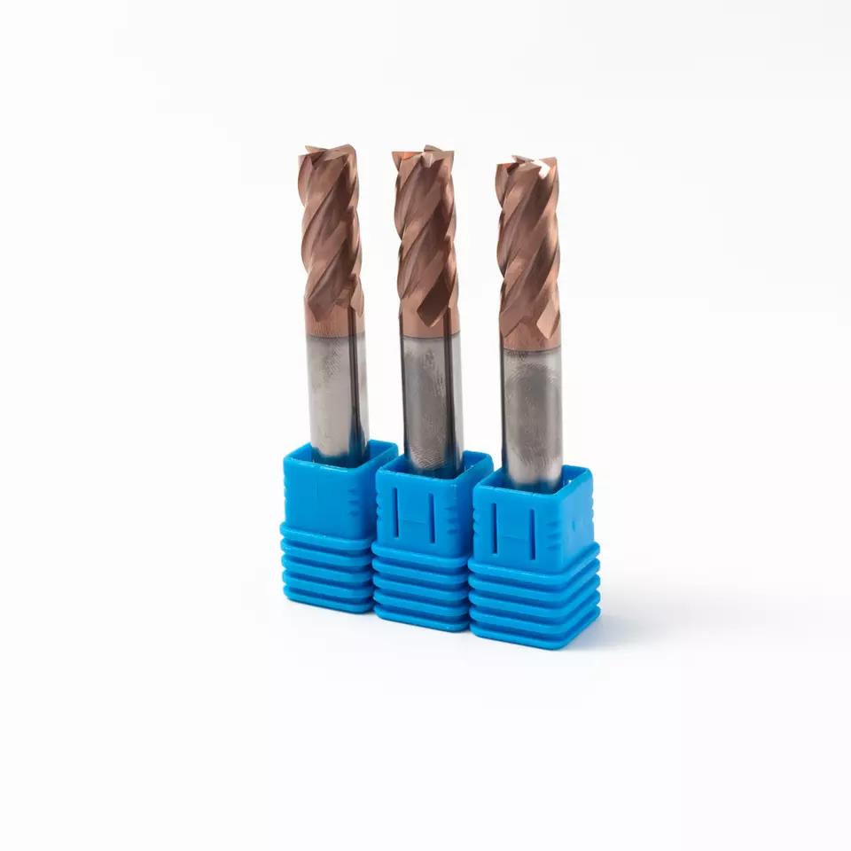 Ferramenta de fresagem de carboneto sólido HRC55 personalizada Fresa de topo de flauta única para aço inoxidável