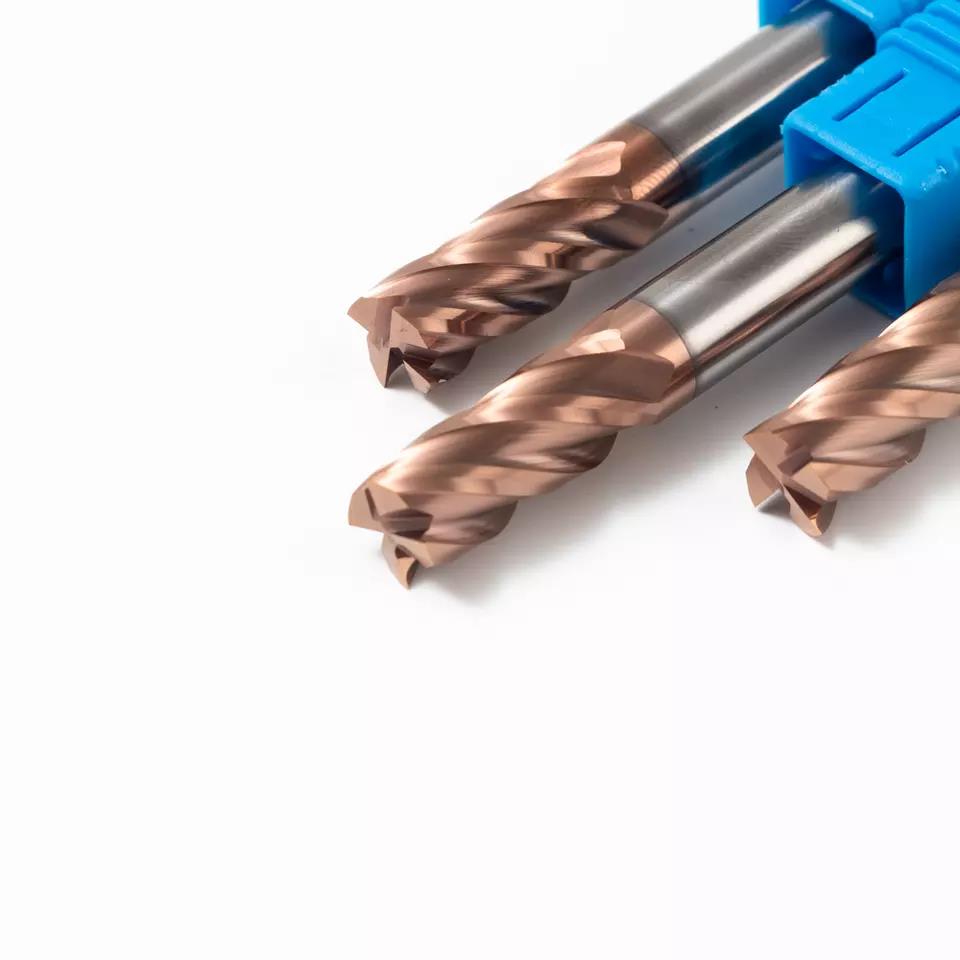 Fresa de metal duro de alta velocidade Hrc55 fresa de topo para corte de alumínio
